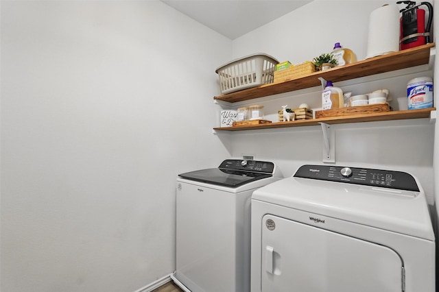 1943 Applewood Trl, Forney, TX 75126 - washroom with washing machine and dryer and baseboards