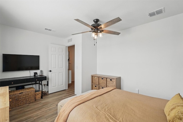 1943 Applewood Trl, Forney, TX 75126 - bedroom with wood finished floors and ceiling fan