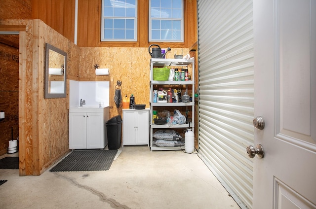 4816 Prairie Chapel Trl, Crandall, TX 75114 - miscellaneous room with unfinished concrete floors and a sink