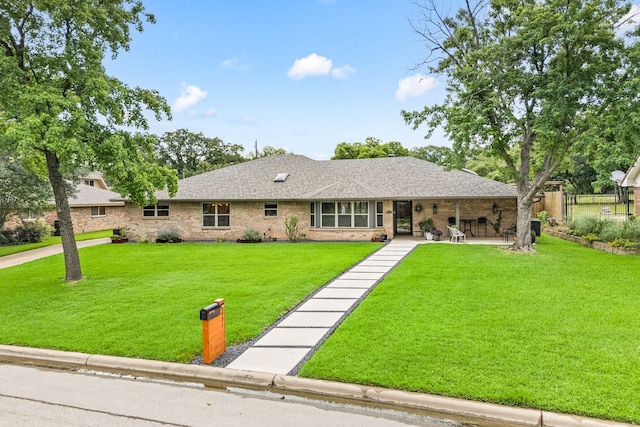3721 Oakbriar Ln, Colleyville, TX 76034 - ranch-style house with brick siding, a patio, and roof with shingles