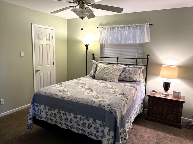 136 Lariat Loop, Holly Lake Ranch, TX 75765 - carpeted bedroom with baseboards and a ceiling fan