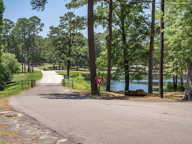 136 Lariat Loop, Holly Lake Ranch, TX 75765 - view of road featuring a water view and view of wooded area