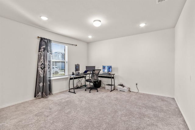745 Brockwell Bnd, Forney, TX 75126 - carpeted office space featuring recessed lighting and baseboards