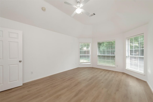 3072 Bigleaf Dr, Little Elm, TX 75068 - empty room with light wood finished floors, ceiling fan, and a smoke detector