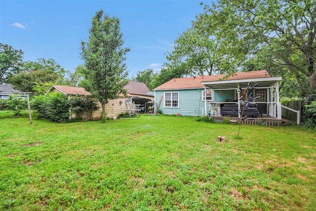 1316 Elm St, Bonham, TX 75418 - view of yard with a carport