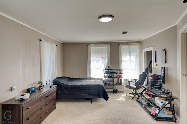 198 Main St, Doyline, LA 71023 - bedroom featuring ornamental molding and light colored carpet