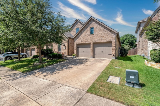 321 Hitch Wagon Dr, Mckinney, TX 75071 - view of front of house featuring concrete driveway, brick siding, and an attached garage