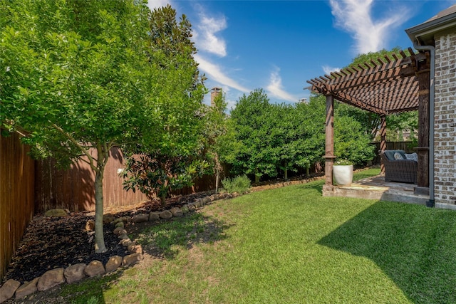 321 Hitch Wagon Dr, Mckinney, TX 75071 - view of yard with a pergola and a patio