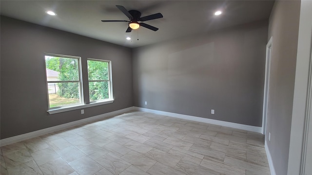 1820 Smoke Tree Ln, Dallas, TX 75253 - spare room featuring ceiling fan, recessed lighting, and baseboards