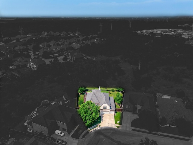 1213 Hackworth St, Roanoke, TX 76262 - aerial perspective of suburban area featuring property parcel outlined