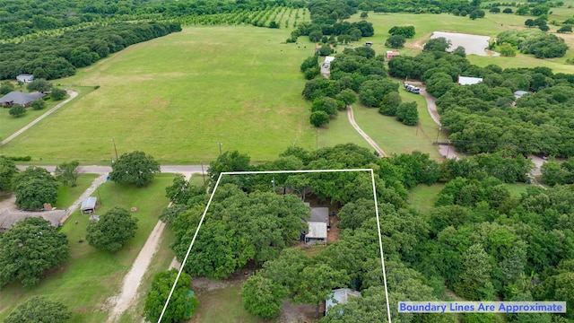 7300 W Line Rd, Collinsville, TX 76233 - aerial view of sparsely populated area featuring property boundaries highlighted