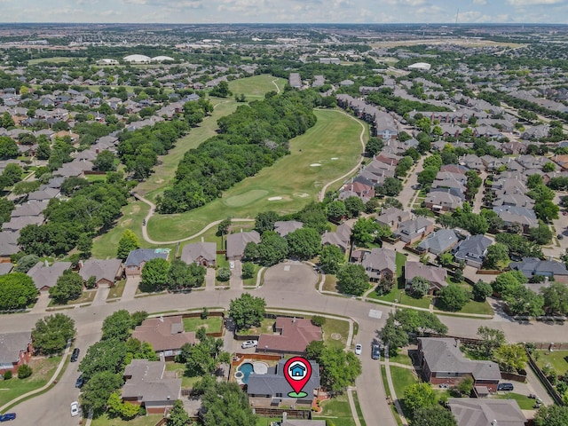 9117 Roundbluff Rd, Plano, TX 75025 - aerial perspective of suburban area with a golf club