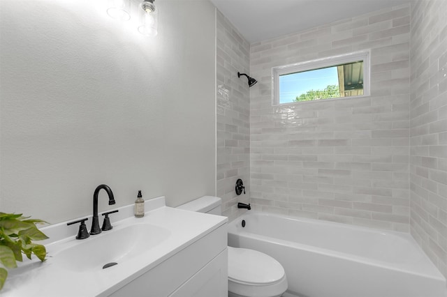 4423 Harvey Dr, Mesquite, TX 75150 - bathroom with toilet,  shower combination, and vanity