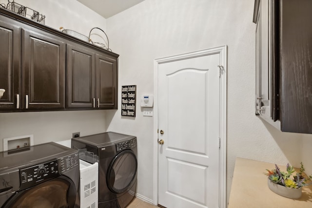 5516 Greenview Ct, North Richland Hills, TX 76148 - washroom with cabinet space and washer and clothes dryer