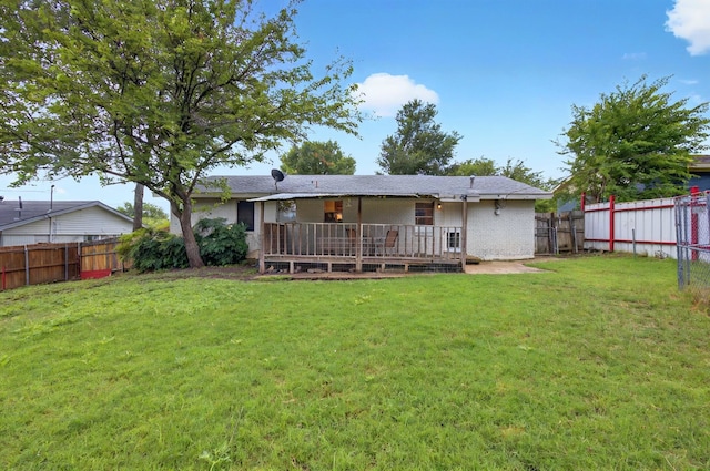 7932 Tumbleweed Trl, White Settlement, TX 76108 - rear view of house with a deck