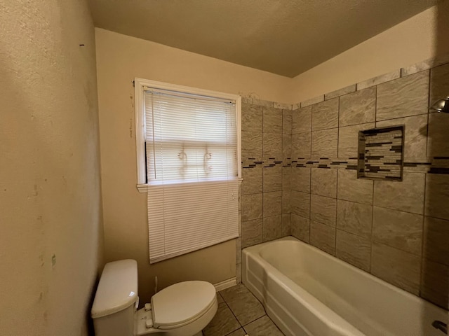 3304 Fadal Ave, Waco, TX 76708 - full bathroom with toilet, a tub to relax in, tile patterned floors, and a shower
