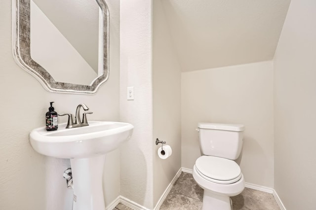 1017 Oarlock Dr, Crowley, TX 76036 - half bathroom with toilet, baseboards, and tile patterned flooring