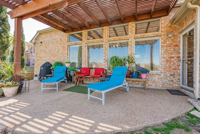 1415 Clubhill Dr, Rockwall, TX 75087 - view of patio with a pergola and a grill