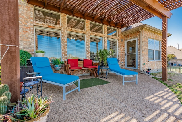 1415 Clubhill Dr, Rockwall, TX 75087 - view of patio featuring a pergola