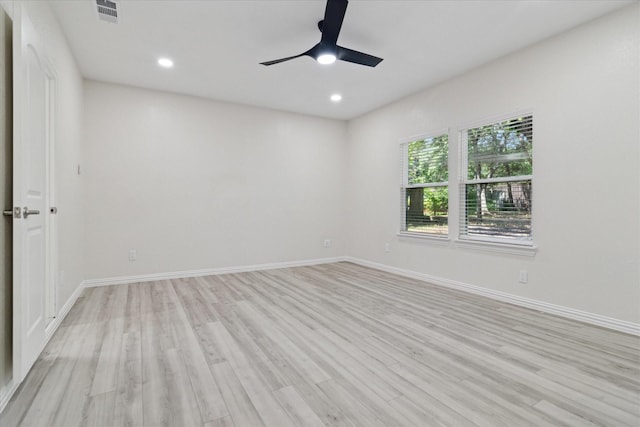 1006 Tower Dr, Cedar Hill, TX 75104 - spare room with light wood-style floors, baseboards, and recessed lighting