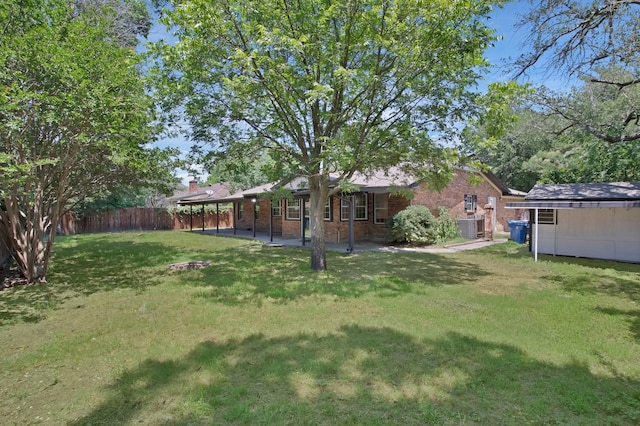 214 Bluebonnet Trl, Keene, TX 76059 - view of yard featuring a patio and cooling unit