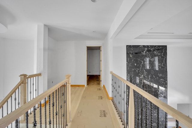 1010 W Mcdonwell School Rd, Colleyville, TX 76034 - hallway with an upstairs landing and baseboards