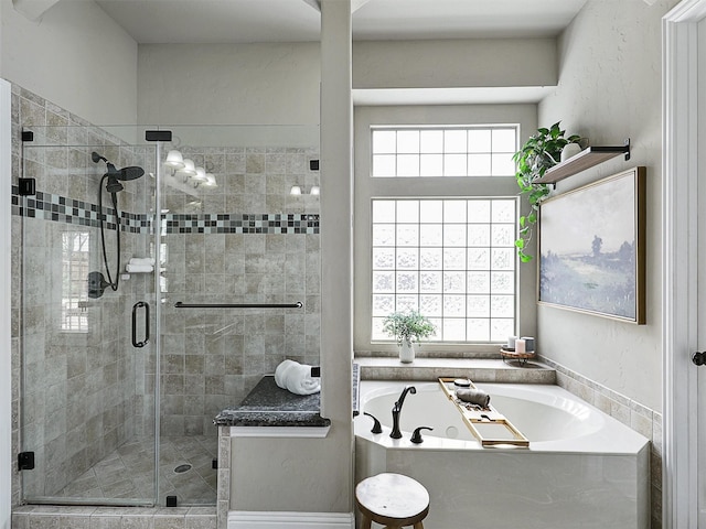 2420 Lilyfield Dr, Trophy Club, TX 76262 - full bath featuring a garden tub and a shower stall