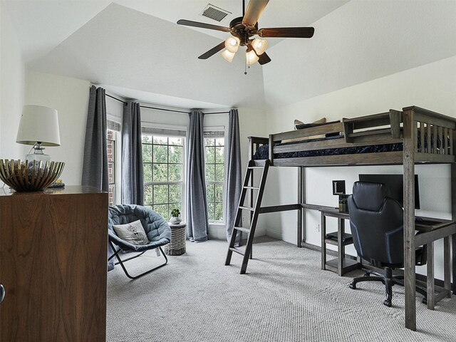 2420 Lilyfield Dr, Trophy Club, TX 76262 - bedroom with carpet floors, a desk, and ceiling fan