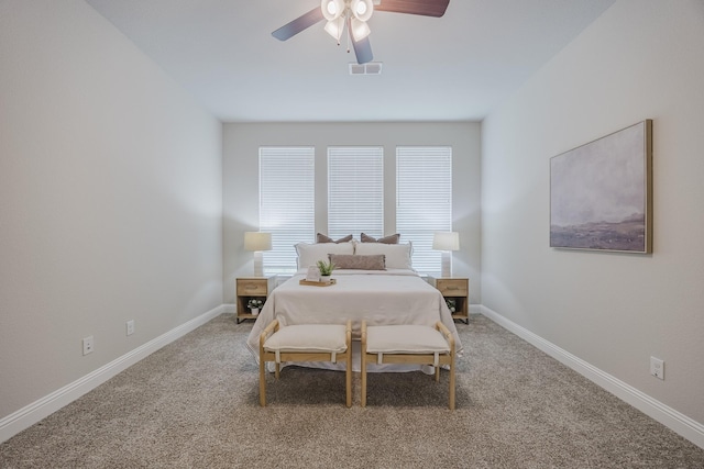 14844 Gentry Dr, Aledo, TX 76008 - bedroom featuring light colored carpet, baseboards, and ceiling fan