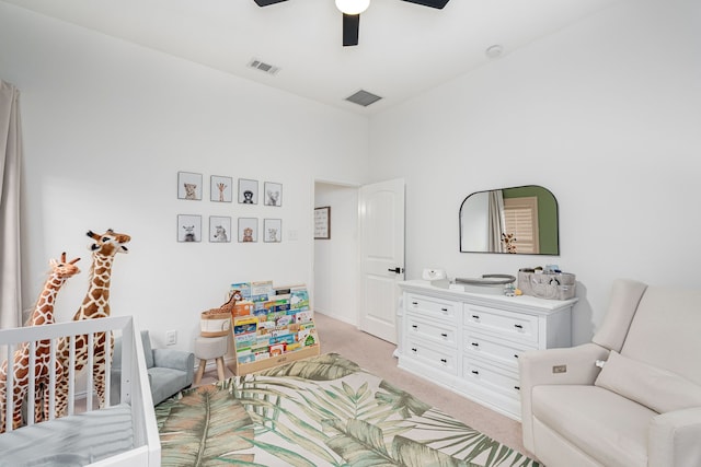 3159 Market Center Dr, Rockwall, TX 75032 - bedroom with light colored carpet and ceiling fan