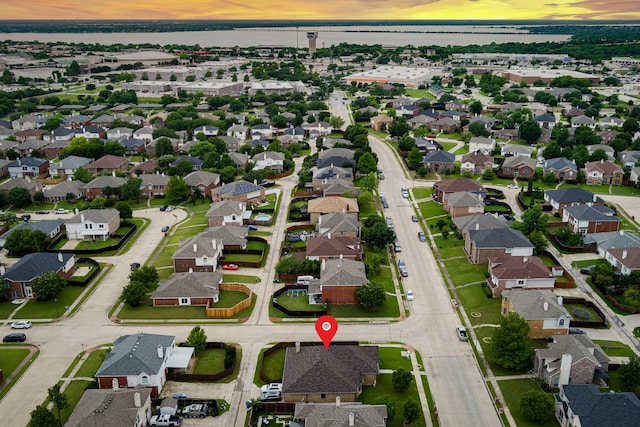 3159 Market Center Dr, Rockwall, TX 75032 - aerial view at dusk of a water view and a residential view