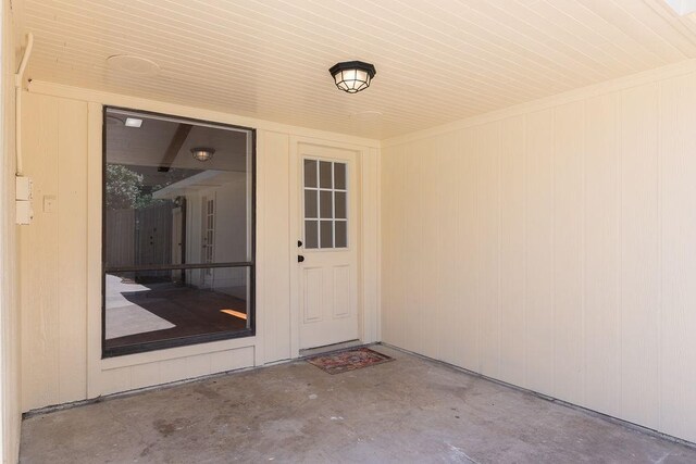 1720 Hearthstone Dr, Plano, TX 75023 - doorway to property featuring a patio