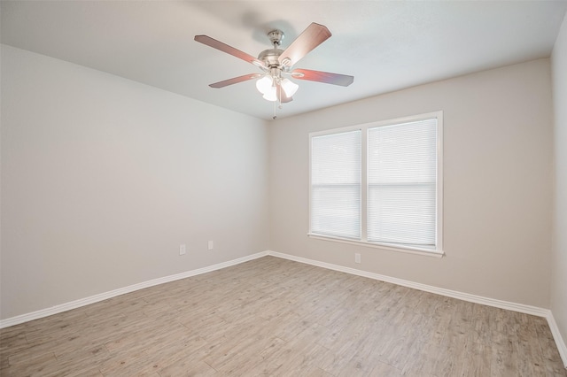 6917 Richlynn Ter, Richland Hills, TX 76118 - empty room with light wood finished floors, baseboards, and a ceiling fan