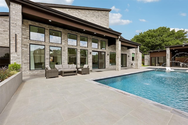 11110 Saint Michaels Dr, Dallas, TX 75230 - swimming pool featuring a patio area and an outdoor hangout area