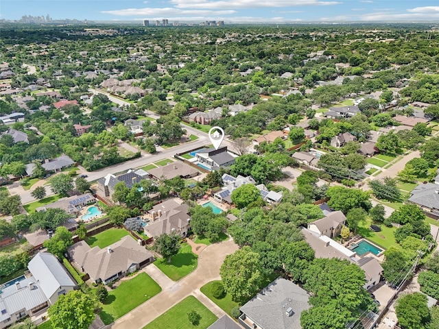 11110 Saint Michaels Dr, Dallas, TX 75230 - aerial view of residential area featuring a pool
