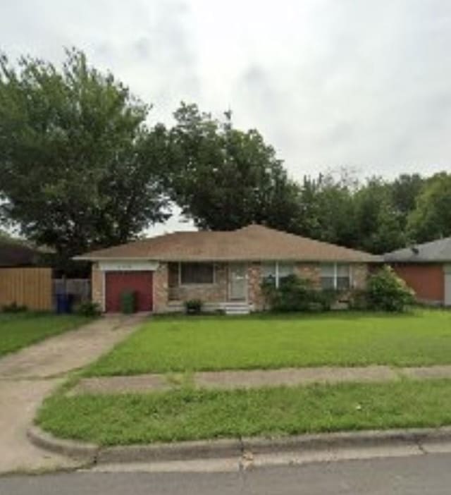 3106 Marydale Rd, Garland, TX 75041 - ranch-style home with a garage, a front lawn, and concrete driveway