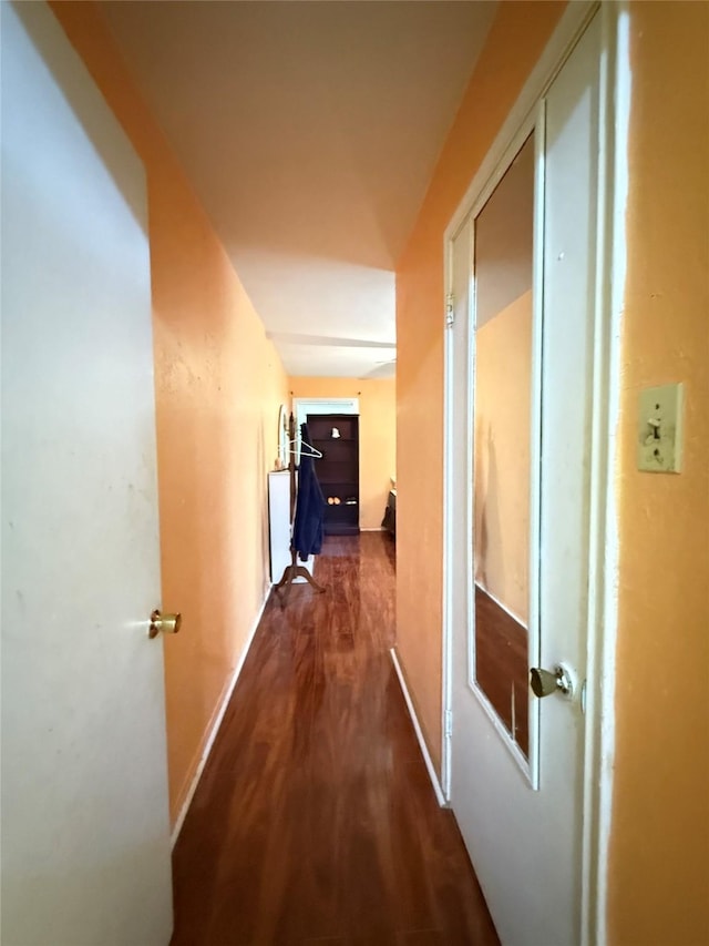 3106 Marydale Rd, Garland, TX 75041 - corridor featuring dark wood-style floors and baseboards