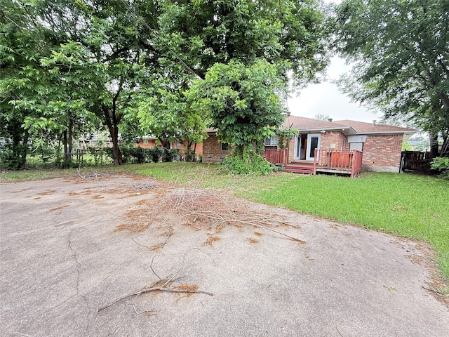 3106 Marydale Rd, Garland, TX 75041 - view of yard featuring a wooden deck