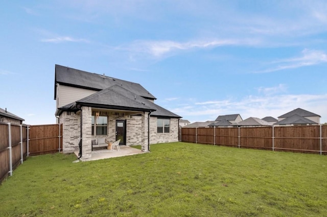 1568 Glacier Rdg, Royse City, TX 75189 - rear view of property featuring a patio area, roof with shingles, and brick siding