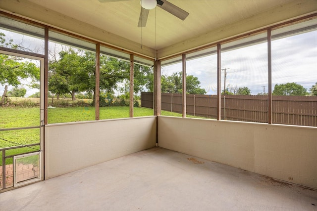 7017 Westover Dr, Granbury, TX 76049 - unfurnished sunroom with ceiling fan and healthy amount of natural light