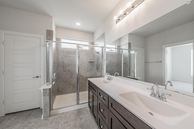 1221 Coralberry Dr, Northlake, TX 76226 - full bath featuring double vanity, a stall shower, and toilet