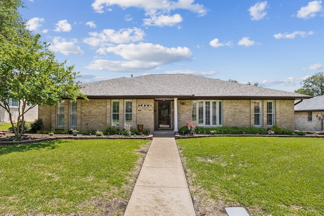 7422 Whispering Pines Dr, Dallas, TX 75248 - ranch-style house featuring brick siding and a front yard