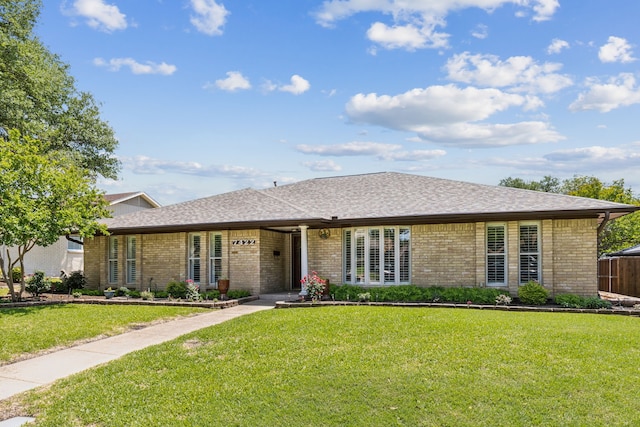7422 Whispering Pines Dr, Dallas, TX 75248 - ranch-style house featuring brick siding and a shingled roof