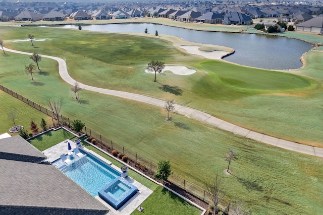 12305 Glenbrook St, Denton, TX 76207 - aerial perspective of suburban area with a large body of water and a golf club