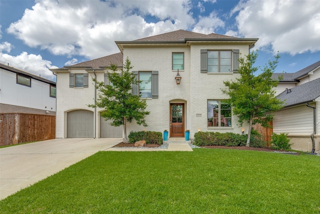 3929 Lively Ln, Dallas, TX 75220 - view of front of home featuring concrete driveway, an attached garage, brick siding, and roof with shingles