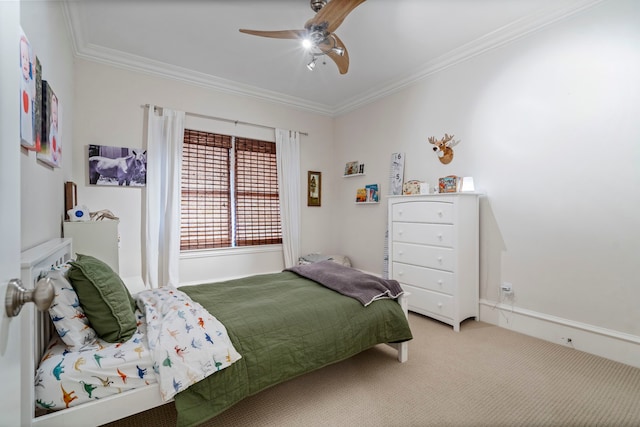 857 N Glasgow Dr Unit C, Dallas, TX 75214 - bedroom with carpet, crown molding, and a ceiling fan