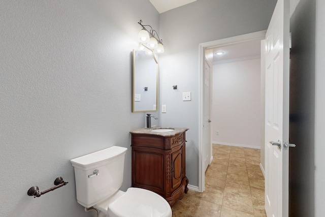 1278 Wysteria Ln, Burleson, TX 76028 - bathroom featuring vanity, toilet, and tile patterned floors