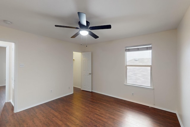 1278 Wysteria Ln, Burleson, TX 76028 - unfurnished bedroom featuring wood finished floors, baseboards, and a ceiling fan