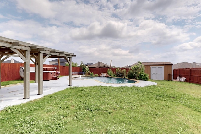 1278 Wysteria Ln, Burleson, TX 76028 - view of yard with a hot tub and a patio area