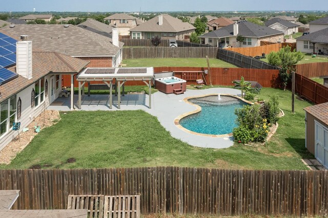 1278 Wysteria Ln, Burleson, TX 76028 - view of swimming pool with a residential view and a patio